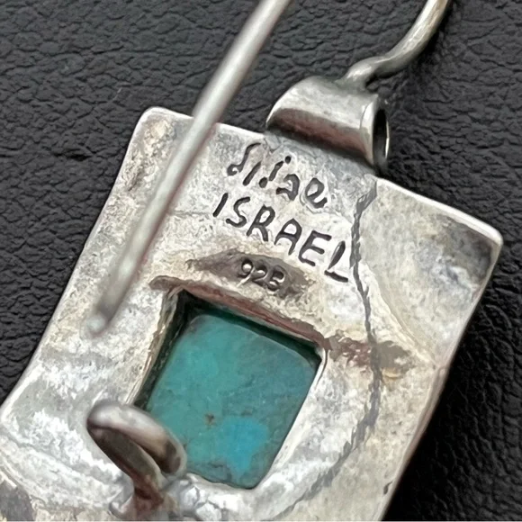 🔴SOLD🔴 Shablool Didae sterling silver turquoise earrings - Picture 5 of 7